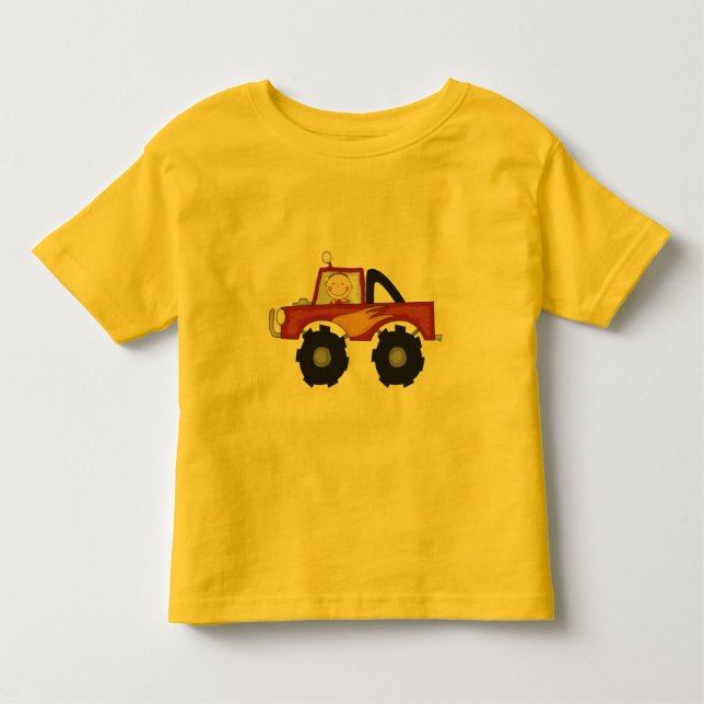 T-shirts et cadeaux rouges de camion de monstre (Devant)