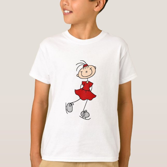 T-shirts et cadeaux rouges de patineur artistique (Devant)