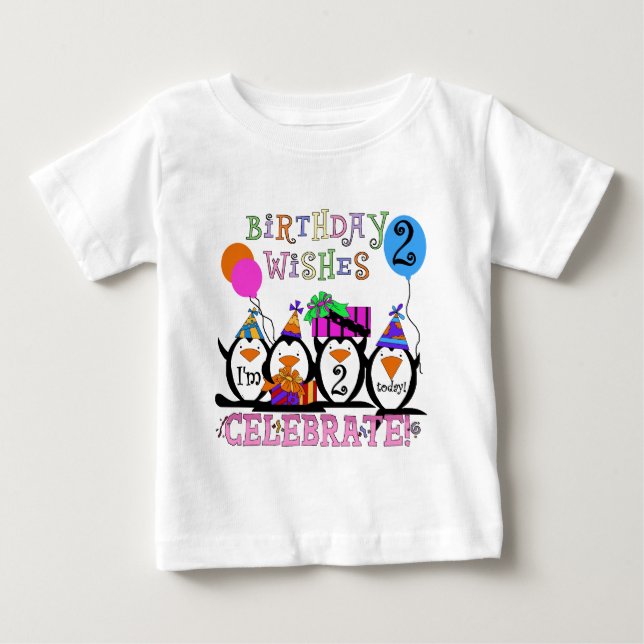 T-shirts et cadeaux Silly Penguins 2e anniversaire (Devant)