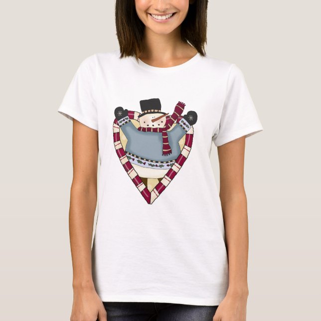 T-shirts et cadeaux Snowman Love (Devant)