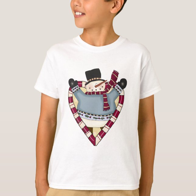 T-shirts et cadeaux Snowman Love (Devant)