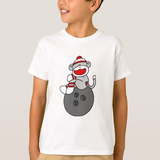 T-shirts et cadeaux Sock Monkey Bowling (Devant)