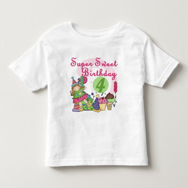 T-shirts et cadeaux Super Sweet 4e anniversaire (Devant)