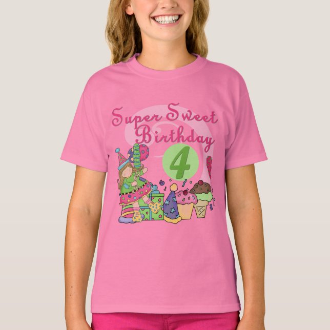 T-shirts et cadeaux Super Sweet 4e anniversaire (Devant)