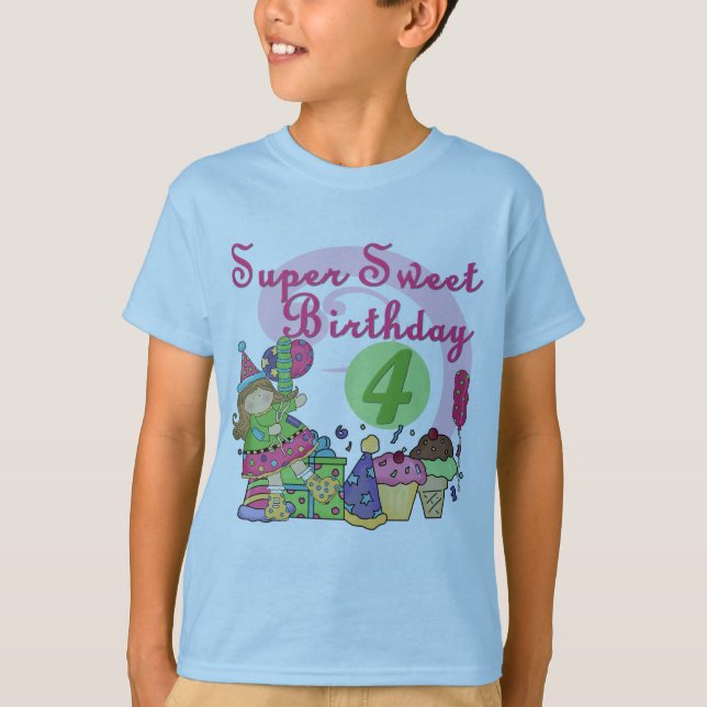 T-shirts et cadeaux Super Sweet 4e anniversaire (Devant)