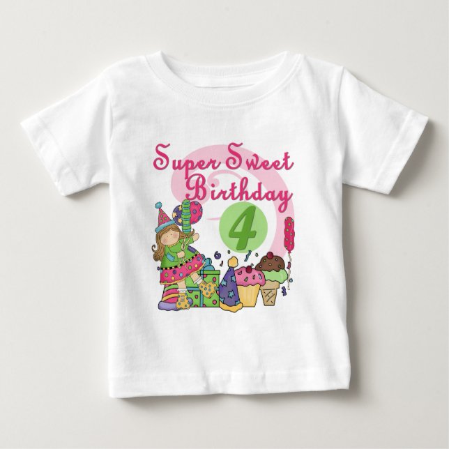 T-shirts et cadeaux Super Sweet 4e anniversaire (Devant)