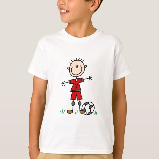 T-shirts et cadeaux uniformes rouges du football (Devant)