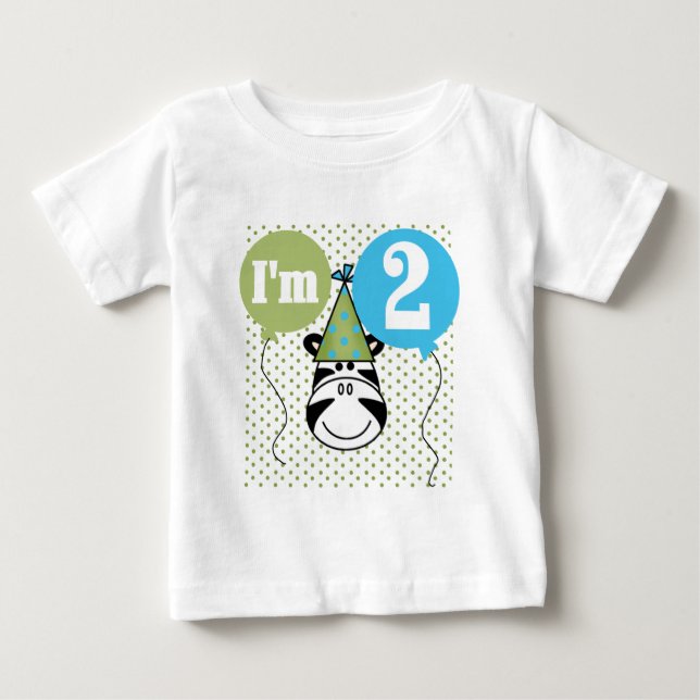 T-shirts et cadeaux Zebra 2e anniversaire (Devant)