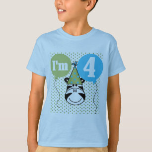 T-shirts et cadeaux Zebra 4e anniversaire
