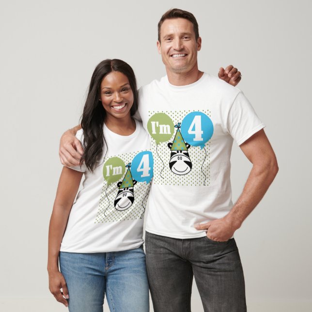 T-shirts et cadeaux Zebra 4e anniversaire (Unisexe)