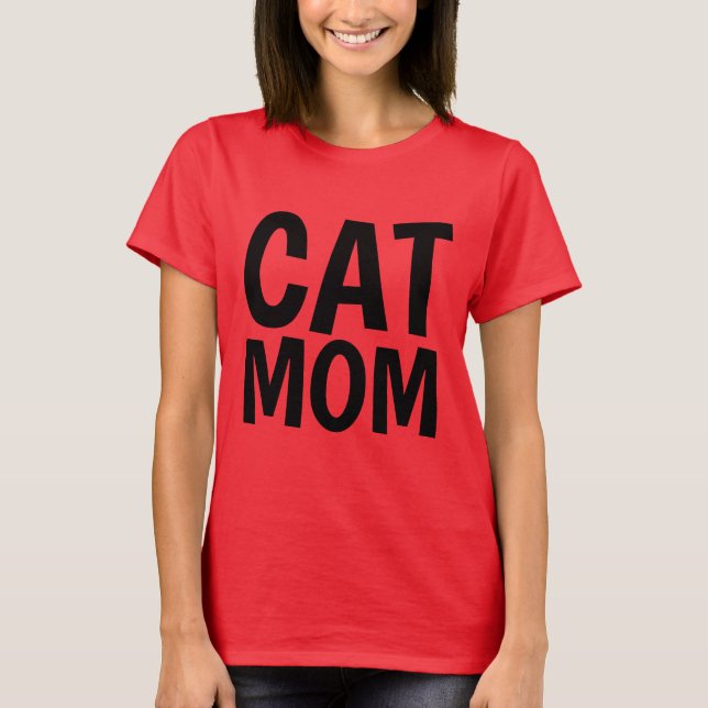 T-shirts et débardeurs roses CAT MOM (Devant)