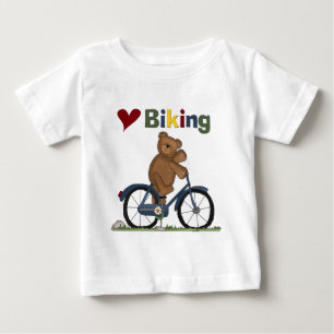 T-shirts faisants du vélo et cadeaux d'amour bleu