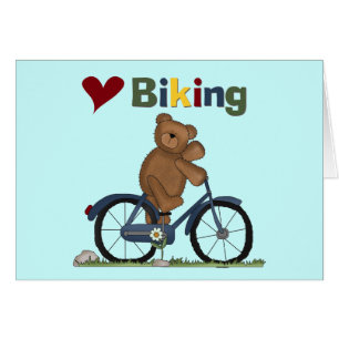 T-shirts faisants du vélo et cadeaux d'amour bleu