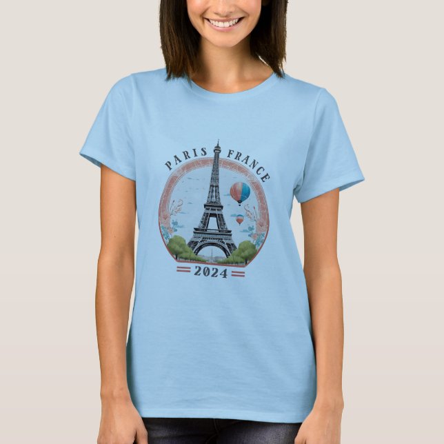 T-shirts femmes Paris France 2024, Paris France (Devant)