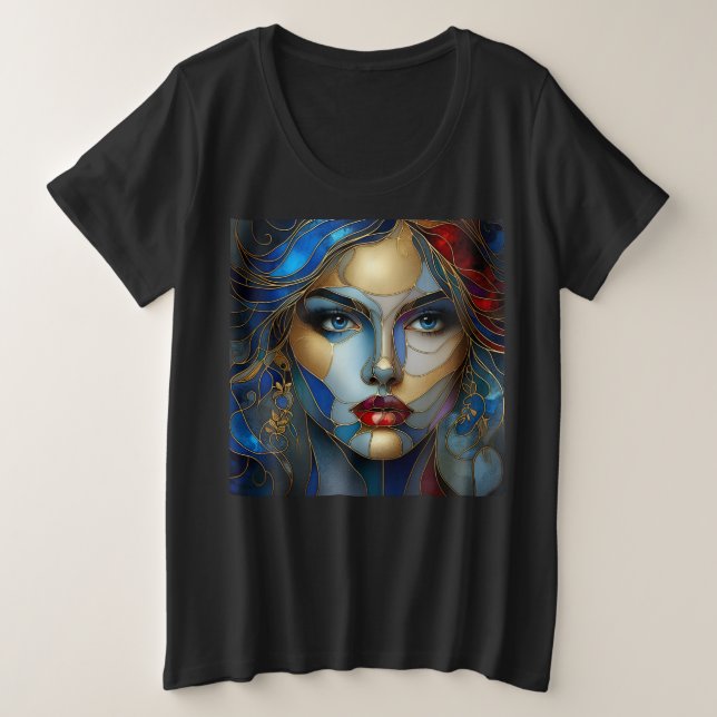 T-Shirts Femmes Plus Taille Avec Expression Art 30 (Design devant)