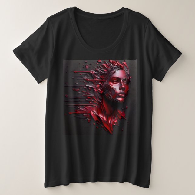 T-Shirts Femmes Plus Taille Avec Expression Art 35 (Design devant)