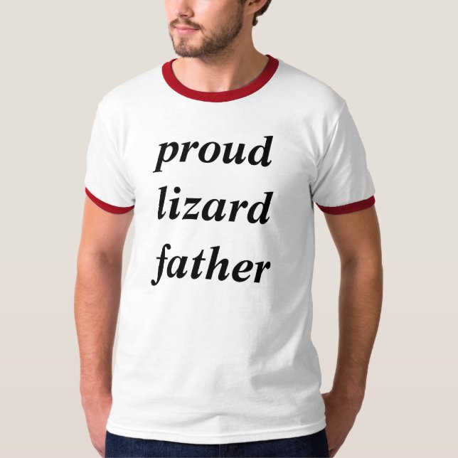 T-shirts fiers de père de lézard (Devant)