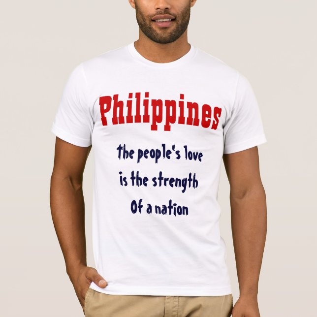T-shirts Filipino de l'amour du peuple (Devant)