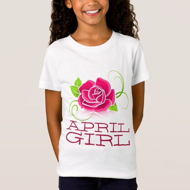 T-Shirts FILLE D'AVRIL (ROSE) (Devant)