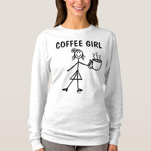 T-shirts FILLES AU CAFÉ, drôles de dames (Devant)