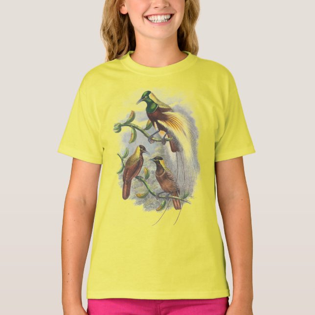 T-shirts filles aux oiseaux mignons (Devant)