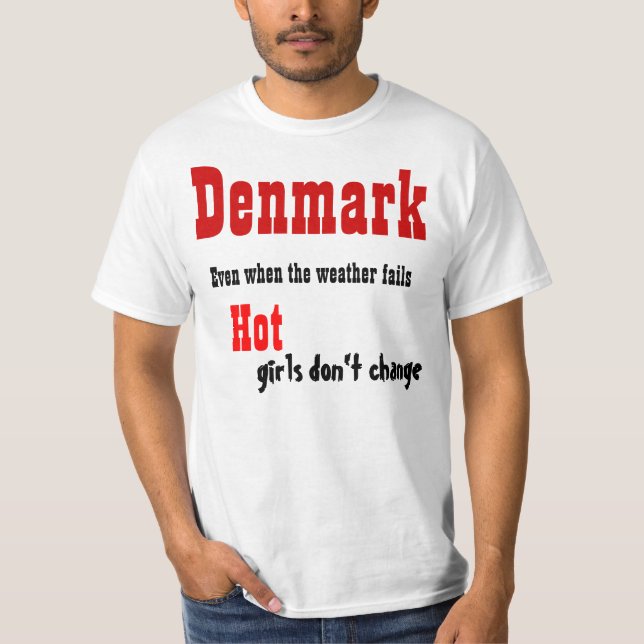 T-shirts filles chaudes du Danemark (Devant)