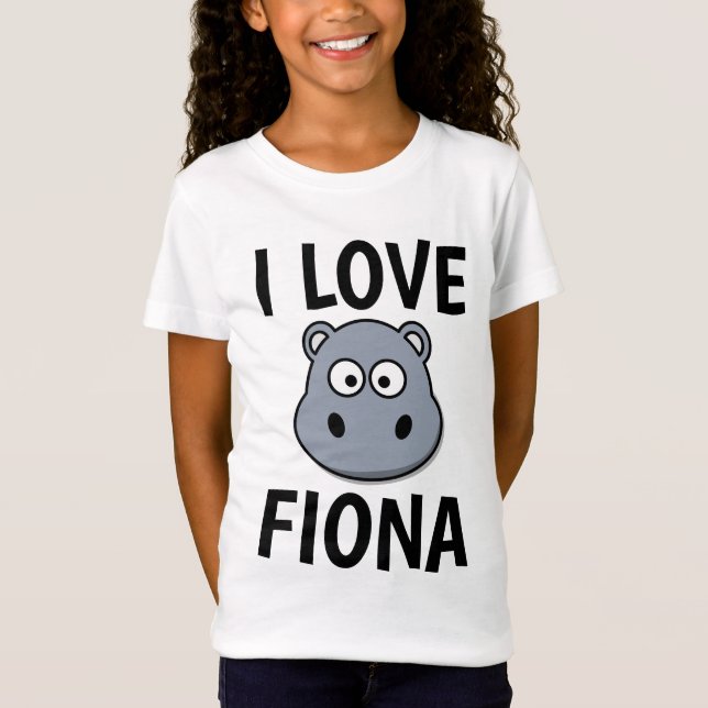 T-shirts FIONA HIPPO, J'AIME LES Tee - shirts FION (Devant)