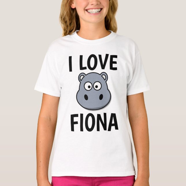 T-shirts FIONA HIPPO, J'AIME LES Tee - shirts FION (Devant)