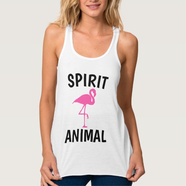 T-shirts Flamant rose SPIRIT ANIMAL (Devant)
