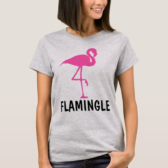 T-shirts FLAMINGLE FLAMANT ROSE (Devant)