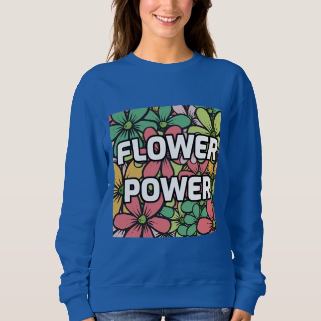 T-SHIRTS FLOWER POWER DAISY FEMMES SWEATSHIRTS (Devant)