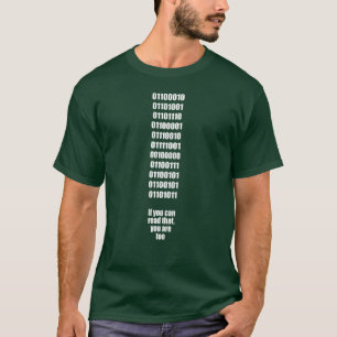 T-shirts foncé adulte de geek binaire