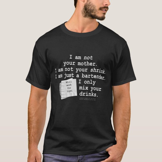 T-shirts foncé - je suis UN BARMAN (Devant)