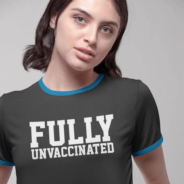 T-Shirts foncés anti-VAX ENTIÈREMENT NON VACCINÉS (Créateur téléchargé)