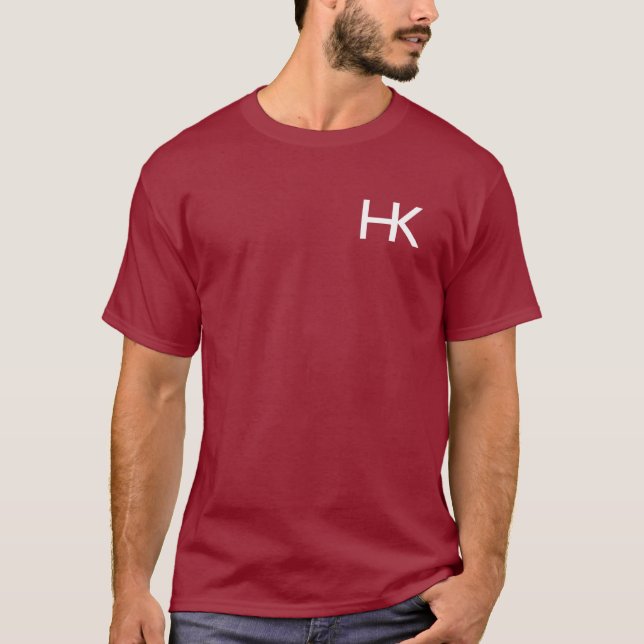 T-shirts foncés de ranch de Harris avec les logos (Devant)