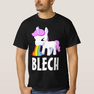 T-shirts foncés RAINBOW VOMIT UNICORN FUNNY