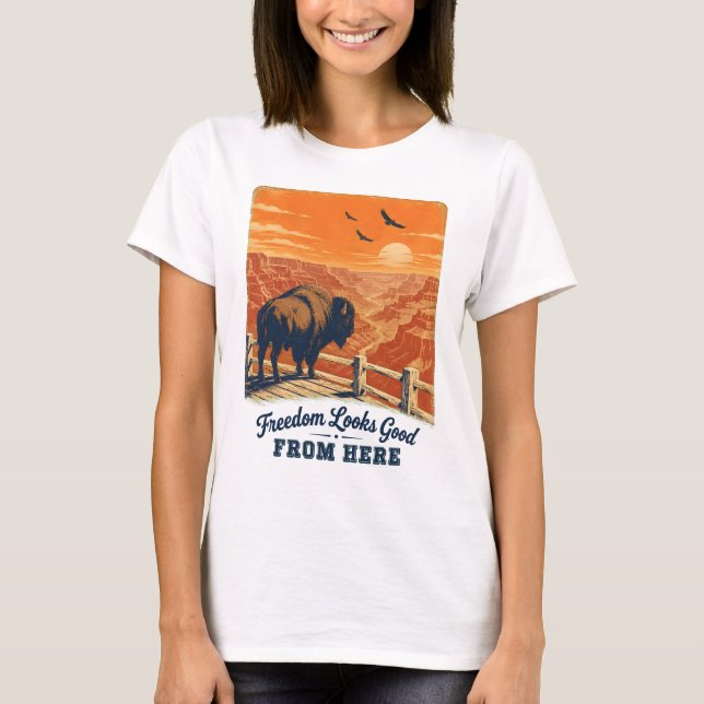 T-shirts Freedom Looks Good Canyon (Devant)
