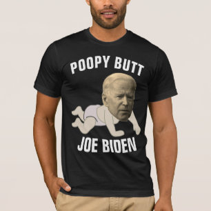 T-shirts fun JOE BIDEN POPPY BUTT sombre