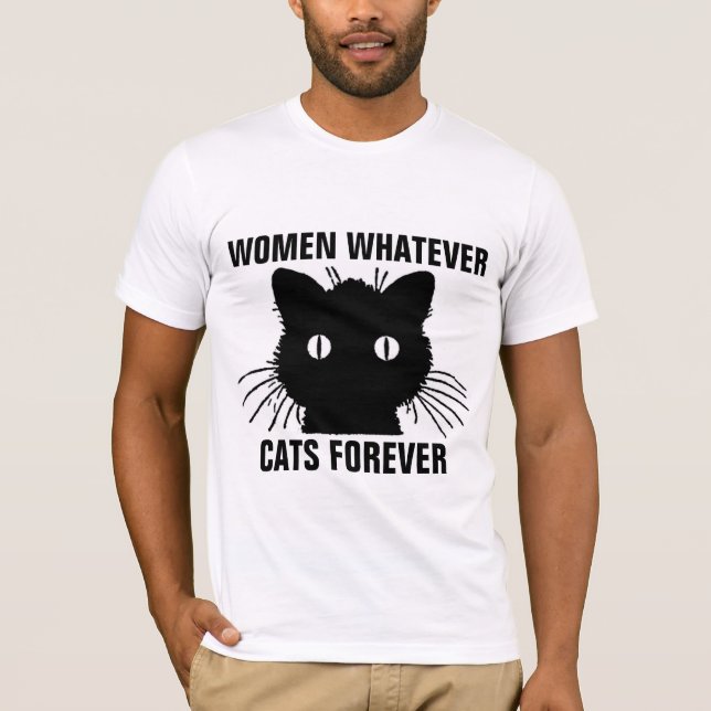 T-shirts FUNNY pour hommes, CATS FOREVER (Devant)