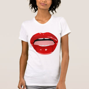 T-shirts Gap tooth Girl, lèvres rouges
