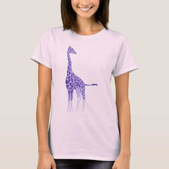 T-shirts Girafe Taches Violettes et Lilas (Devant)