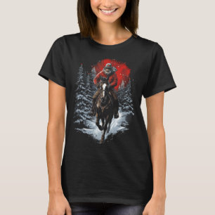 T-shirts graphiques de Noël pour hommes à cheval p