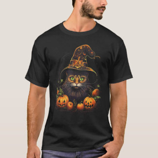 T-shirts graphiques d'Halloween pour chats mouchet