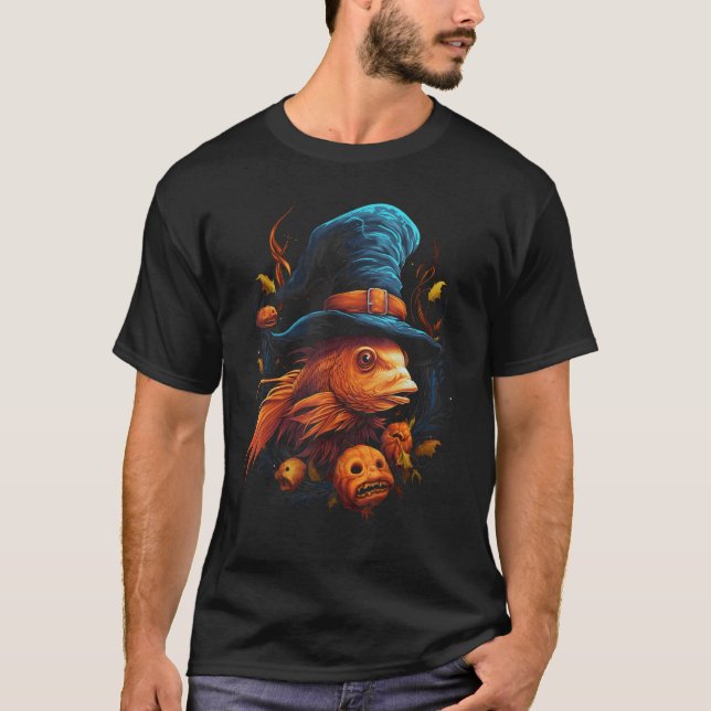 T-shirts graphiques d'Halloween pour hommes et fem (Devant)