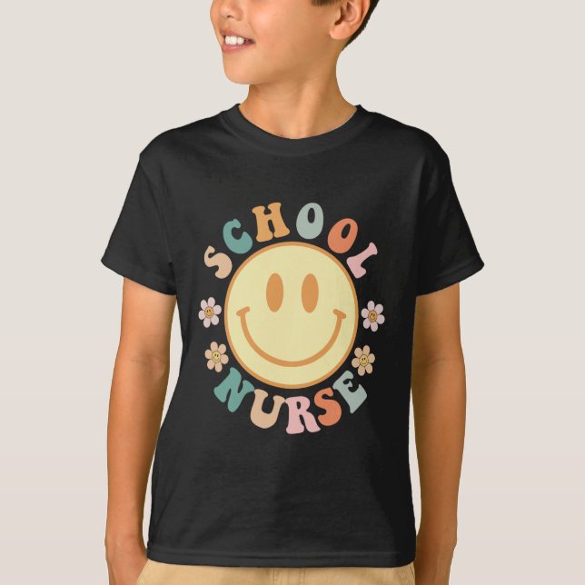 T-shirts graphiques d'infirmière scolaire amusants (Devant)