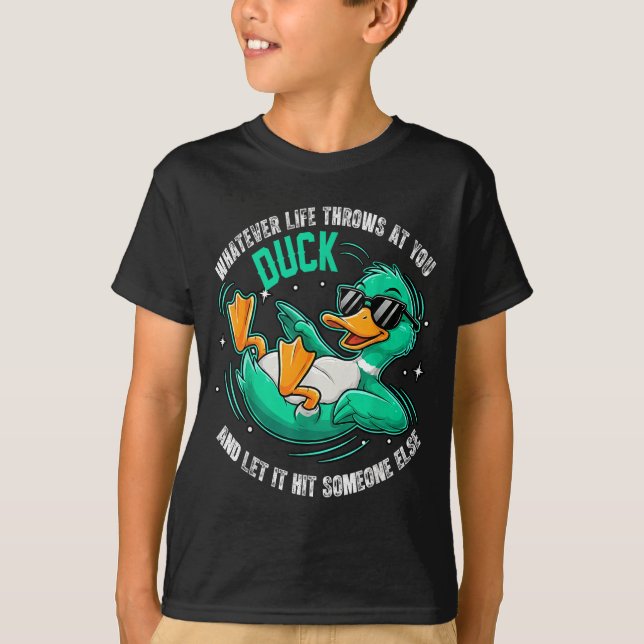 T-shirts graphiques Funny Duck pour hommes femmes  (Devant)