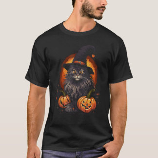T-shirts graphiques Halloween pour moi avec chat B