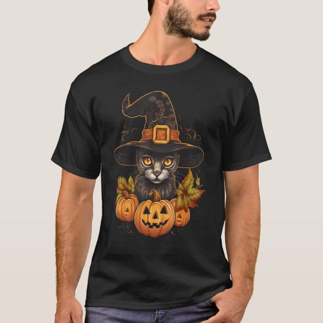 T-shirts graphiques Savannah Cat Halloween pour ho (Devant)