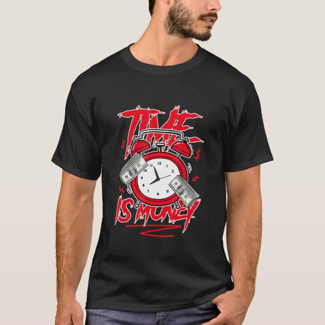 T-shirts Graphiques Time Is Money Sneaker Match 4  (Devant)