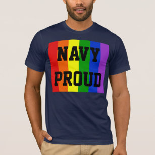 T-shirts gris-arc-en-ciel joyeux de la Marine
